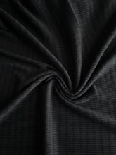 Load image into Gallery viewer, Hacci ribbed sweater knit: REMNANT(S) Black w/ hinted stripes ⭐️
