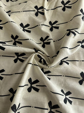 Load image into Gallery viewer, Linen: REMNANT(S) Beige black bows ⭐️
