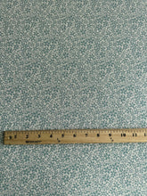 Load image into Gallery viewer, ITY Moss crepe: 4.25 YD CUT REMNANT Off white light Tiffany blue floral ⭐️
