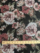 Load image into Gallery viewer, Power mesh: Black light rose floral ⭐️
