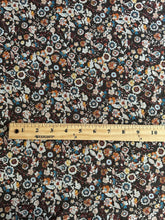 Load image into Gallery viewer, Woven crinkle chiffon: Brown blue rust floral ⭐️
