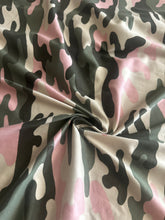 Load image into Gallery viewer, Double brushed poly: Creamy pink olive green army ⭐️
