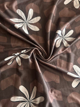 Load image into Gallery viewer, Double brushed poly: Brown tan floral ⭐️
