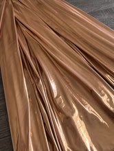 Load image into Gallery viewer, Poly spandex: 2.5 YD CUT REMNANT Shiny penny ⭐️
