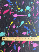 Load image into Gallery viewer, French terry rayon: Charcoal paint splatter ⭐️

