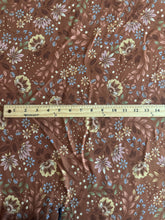 Load image into Gallery viewer, Rayon challis woven: Copper muted pink yellow blue green floral ⭐️
