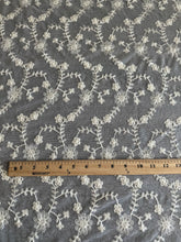 Load image into Gallery viewer, Mesh embroidered: REMNANT(S) Ivory embroidered floral ⭐️
