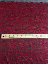 Load image into Gallery viewer, Stretch lace (scalloped edge): Burgundy ⭐️
