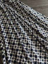 Load image into Gallery viewer, ITY w/ puff: 1.25 YD CUT REMNANT Black gray white geometric print ⭐️
