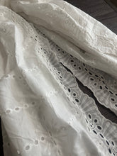 Load image into Gallery viewer, Cotton embroidered eyelet woven: 4 YD CUT REMNANT White ⭐️
