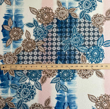 Load image into Gallery viewer, Double brushed poly: 2 YD CUT REMNANT Bohemian floral tie dye style ⭐️
