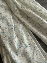 Load image into Gallery viewer, Cotton embroidered woven: REMNANT(S) Ivory blue floral embroidered design ⭐️
