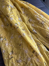 Load image into Gallery viewer, Cotton embroidered eyelet woven: 4.5 YD CUT REMNANT Yellow floral embroidered eyelet ⭐️
