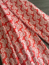 Load image into Gallery viewer, Stretchy knit: 3 YD CUT REMNANT Cherry red floral ⭐️

