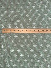 Load image into Gallery viewer, Cotton embroidered eyelet woven: 2.75 YD CUT REMNANT Sage ⭐️
