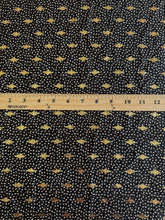 Load image into Gallery viewer, Peach skin woven: 2 YD CUT REMNANT Black gold foil diamond brown/cream specks ⭐️
