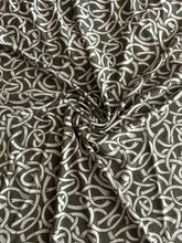 Load image into Gallery viewer, ITY: 3 YD CUT REMNANT Light olive white abstract design ⭐️

