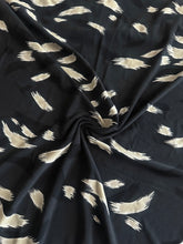 Load image into Gallery viewer, ITY w/ puff: 2.5 YD CUT REMNANT Smoky charcoal ivory brush strokes ⭐️
