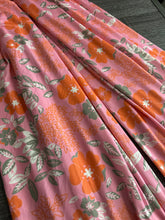 Load image into Gallery viewer, ITY: 3.5 YD CUT REMNANT Pink orange sage white floral ⭐️
