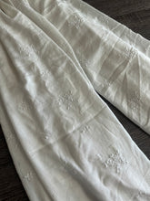 Load image into Gallery viewer, Rayon embroidered woven: 2.75 YD CUT REMNANT White embroidered ⭐️
