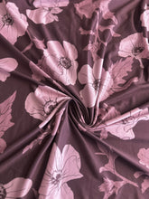 Load image into Gallery viewer, Double brushed poly: Dark mauve floral ⭐️
