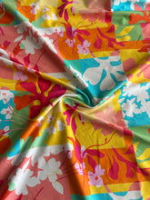 Load image into Gallery viewer, Swim spandex: REMNANT(S) Multicolor patchwork floral design ⭐️

