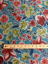 Load image into Gallery viewer, Oakley sweater knit: REMNANT(S) Teal green burgundy floral ⭐️
