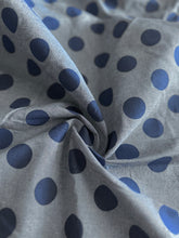 Load image into Gallery viewer, Chambray: REMNANT(S) Denim color navy polka dots ⭐️
