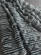 Load image into Gallery viewer, Stretchy knit (ruffled): Black white ruffled ⭐️
