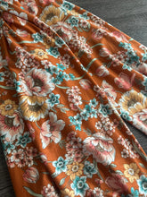 Load image into Gallery viewer, Double brushed poly: Ginger teal peach pink floral ⭐️
