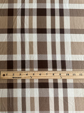 Load image into Gallery viewer, Double brushed poly: Brown tan plaid ⭐️
