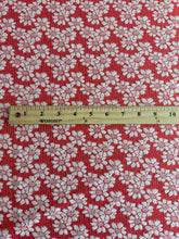 Load image into Gallery viewer, Stretchy knit: 3 YD CUT REMNANT Cherry red floral ⭐️
