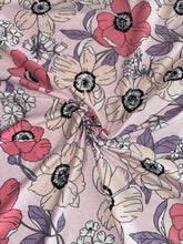 Load image into Gallery viewer, Double brushed poly: Dusty pink floral ⭐️
