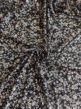 Load image into Gallery viewer, ITY: 3 YD CUT REMNANT Black tan floral ⭐️
