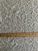 Load image into Gallery viewer, Cotton embroidered eyelet: REMNANT(S) White floral eyelet ⭐️
