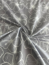 Load image into Gallery viewer, Double brushed poly: Silver pretty flowers ⭐️
