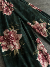 Load image into Gallery viewer, Double brushed poly: Washed hunter green large floral ⭐️
