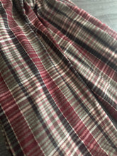 Load image into Gallery viewer, Sweater knit: 3.25 YD CUT REMNANT Burgundy light olive plaid ⭐️
