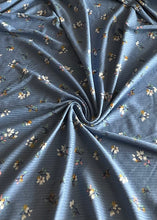 Load image into Gallery viewer, Brushed ribbed knit: Stone blue floral ⭐️
