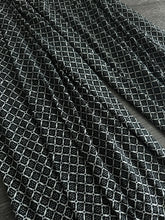 Load image into Gallery viewer, ITY: 2.25 YD CUT REMNANT Black cream geometric ⭐️
