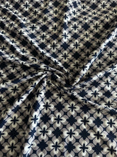 Load image into Gallery viewer, ITY w/ puff: 1.25 YD CUT REMNANT Black gray white geometric print ⭐️
