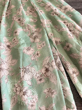 Load image into Gallery viewer, Chiffon woven shimmer: 2.75 YD CUT REMNANT Seafoam green floral ⭐️
