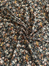 Load image into Gallery viewer, Power mesh: Black brown ivory floral ⭐️
