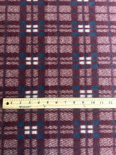 Load image into Gallery viewer, Brushed sweater knit: Burgundy navy plaid ⭐️
