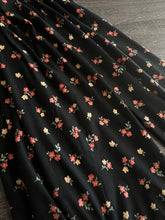 Load image into Gallery viewer, Double brushed poly: REMNANT(S) Black with red peach flowers ⭐️
