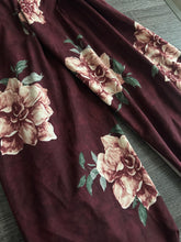 Load image into Gallery viewer, Double brushed poly: Washed burgundy large floral ⭐️
