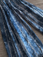 Load image into Gallery viewer, Embroidered eyelet woven: 3.5 YD CUT REMNANT Dark blue tie dye ⭐️
