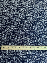 Load image into Gallery viewer, ITY: 3 YD CUT REMNANT Navy blue vine floral ⭐️
