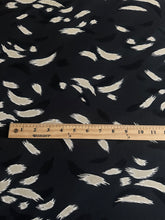 Load image into Gallery viewer, ITY w/ puff: 2.5 YD CUT REMNANT Smoky charcoal ivory brush strokes ⭐️
