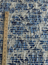 Load image into Gallery viewer, Hi multi chiffon woven (embroidered eyelet): 3 YD CUT REMNANT Deep blue floral w/ embroidered floral line ⭐️
